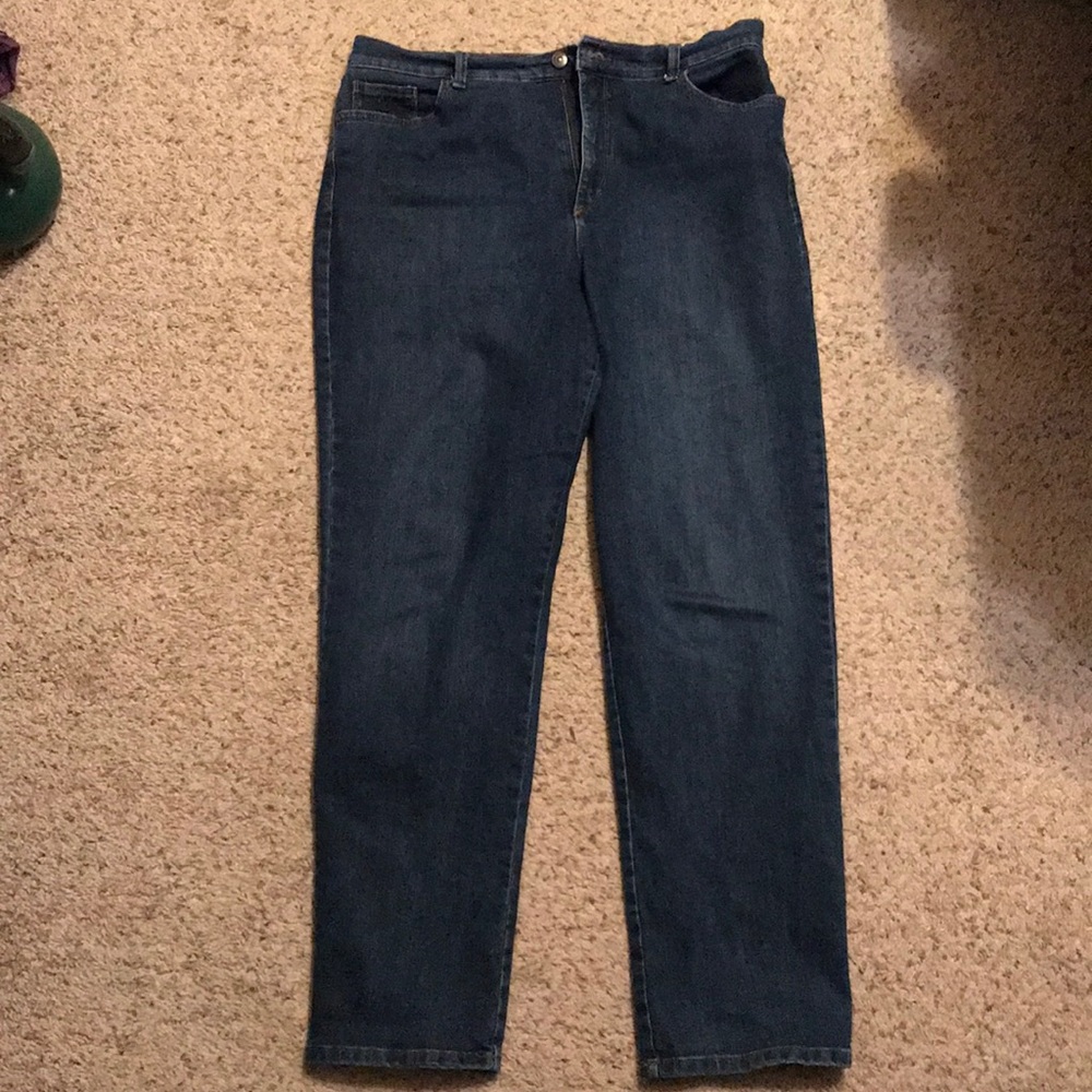 Gloria Vanderbilt Amanda Jeans dark blue 16 EUC